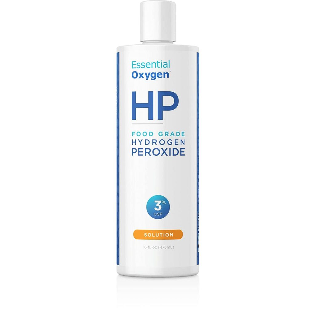 Essential Oxygen Food Grade Hydrogen Peroxide, Natural Cleaner, 3% USP, White, 16 Ounce