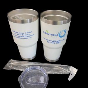 30oz Stainless Tumbler with Stainless Straws