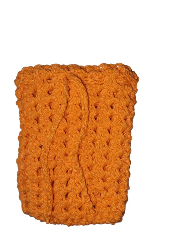 Hand Crochet Soap Saver - Crazy Orange